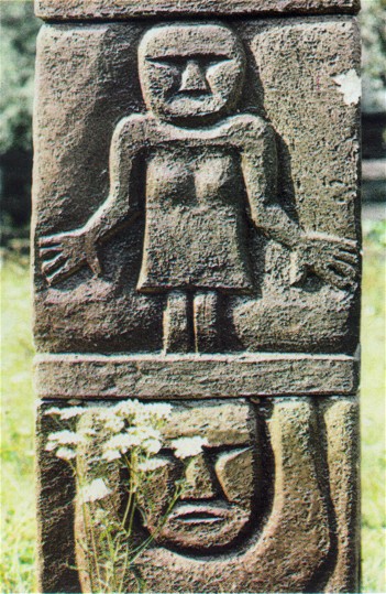 Image -- Side images of Mokosh on the Zbruch idol.