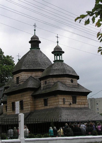 Image -- The Trinity Church (18th century) in Zhovkva, Lviv oblast.
