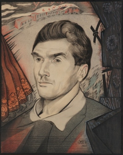 Image -- Mykhailo Zhuk: Portrait of Mykola Khvyliovy (1925).